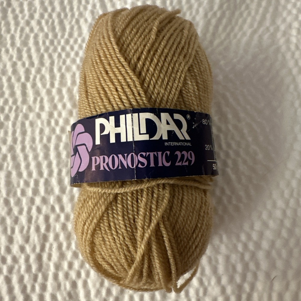 PHILDAR Pegase 229 Yarn ACRYLIC/WOOL (1.75 oz)‎ TAN  Vtg (NWT) Made In Belgium